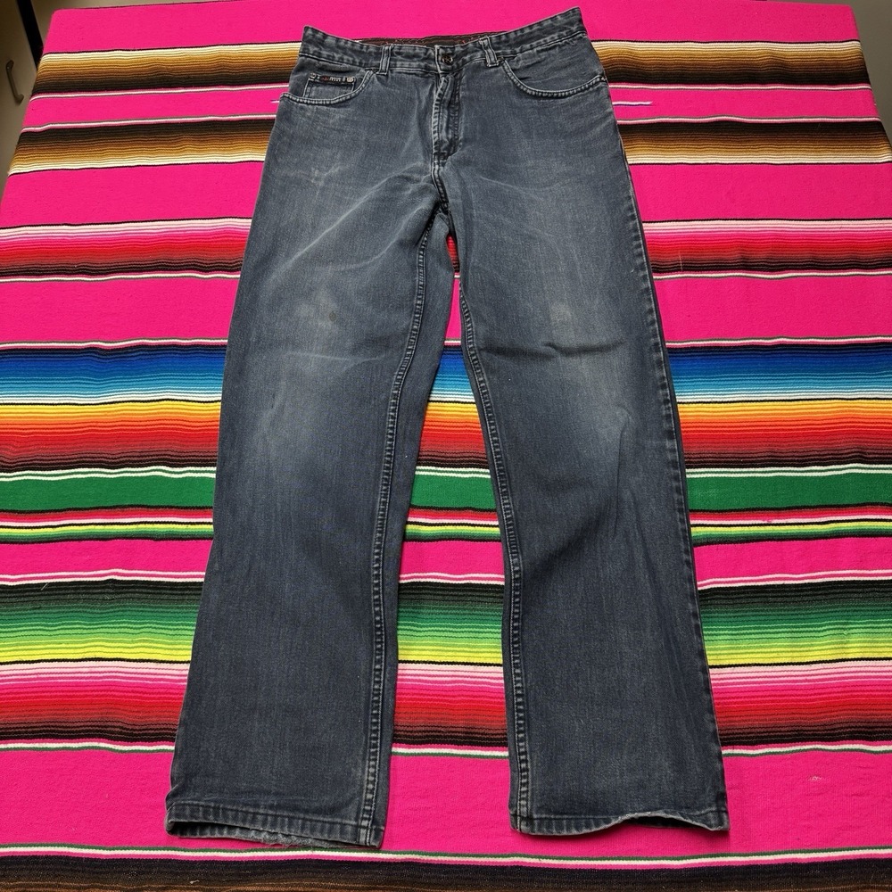 Valentino Sport Jeans Mens Tag 34x34 Fit 30x31 Dark Wash‎ Straight Leg Y2K